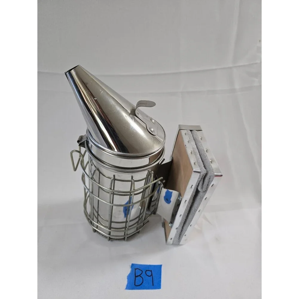 Bee Hive Smoker, Large Beekeeping Stainless Steel Supplies Tools w/ Heat Shield
